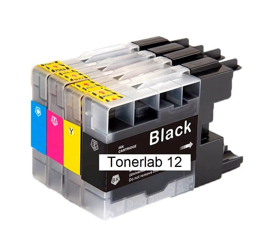 4 cartucce compatibili con Brother LC 12 XL|Brother MFC J 6925