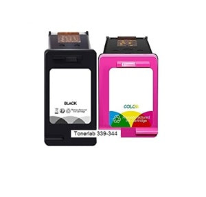2 cartucce compatibili con Hp 339-344|  Hp DeskJet 5740/6980/9800 Photosmart 8450/8750  OfficeJet 7110