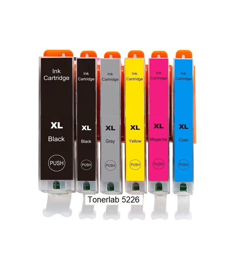 6 cartucce compatibili con Canon 525-526| Canon Pixma iP 4850/4950 iX 6550 MG 5150/5250/5300/6150/6250 MX 715/885/895