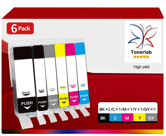 6 cartucce compatibili con Canon 570-571 XL|Canon Pixma MG 5750/6850/7750 TS 5050/6050/8050