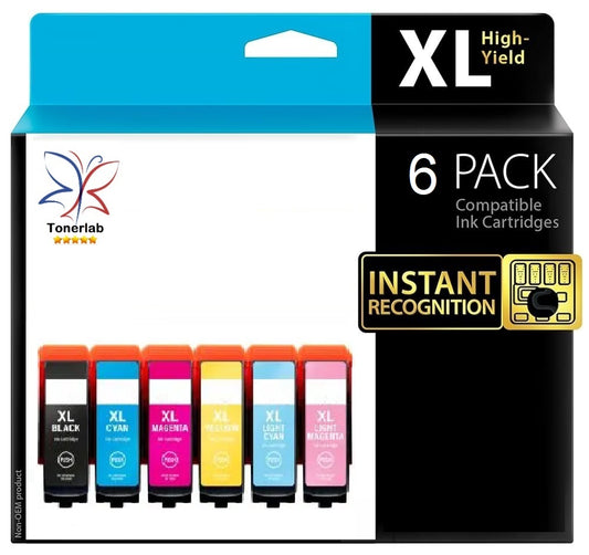 6 cartucce compatibili con Epson 378 XL|Epson Expression Photo XP 8000/8500/15000